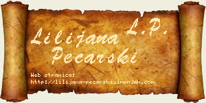 Lilijana Pecarski vizit kartica